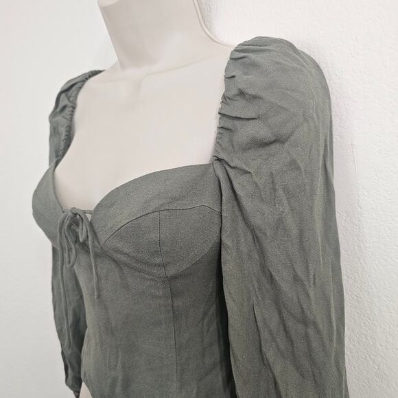 ARITIZIA WILFRED Novella Blouse in Bitter Sage Size XS NWT - Picture 5 of 9
